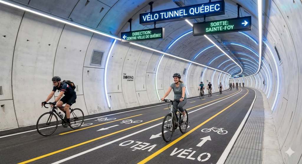 Un réseau de 150 km de pistes cyclables sous terre à&nbsp;Québec